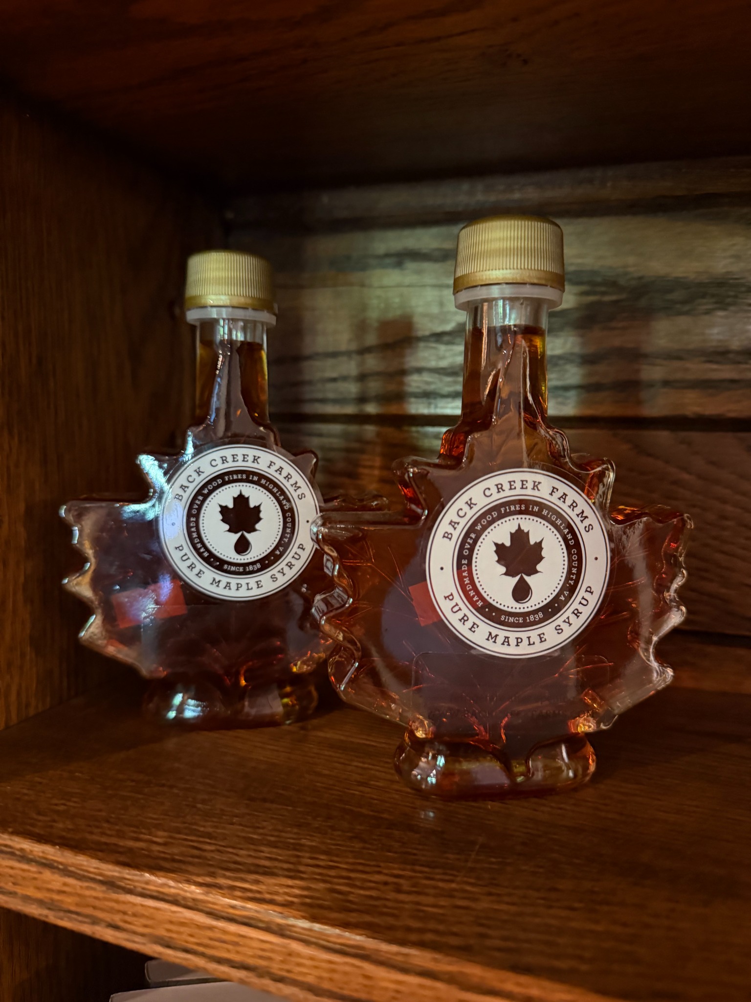 Back Creek Farms pure maple syrup made locally