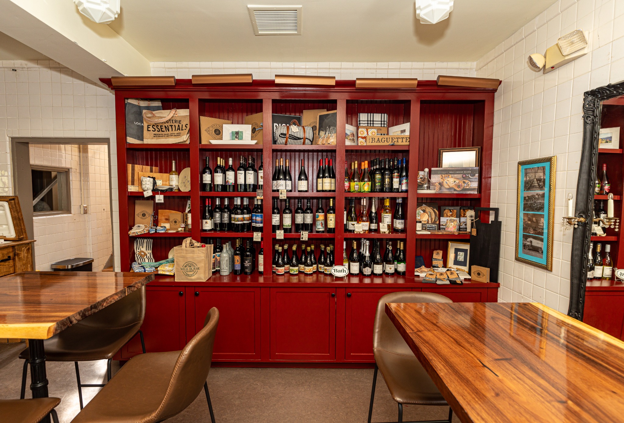 The wine selection at Milk House Market
