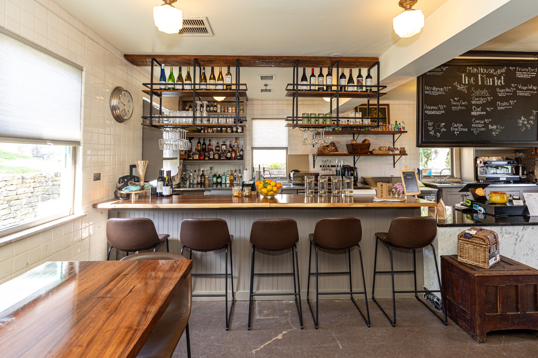 The welcoming interior of Milk House Market